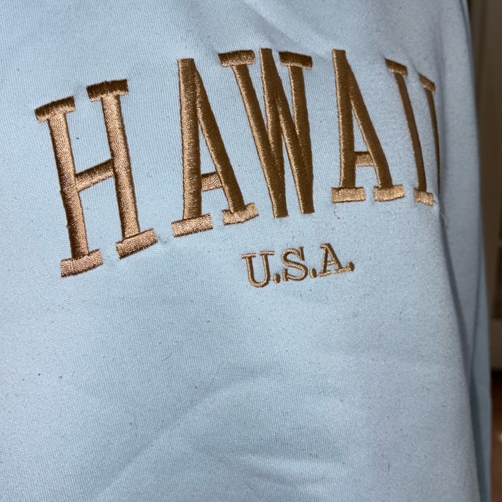 Shein blue Hawaii USA sweatshirt Size S - Picture 6 of 16